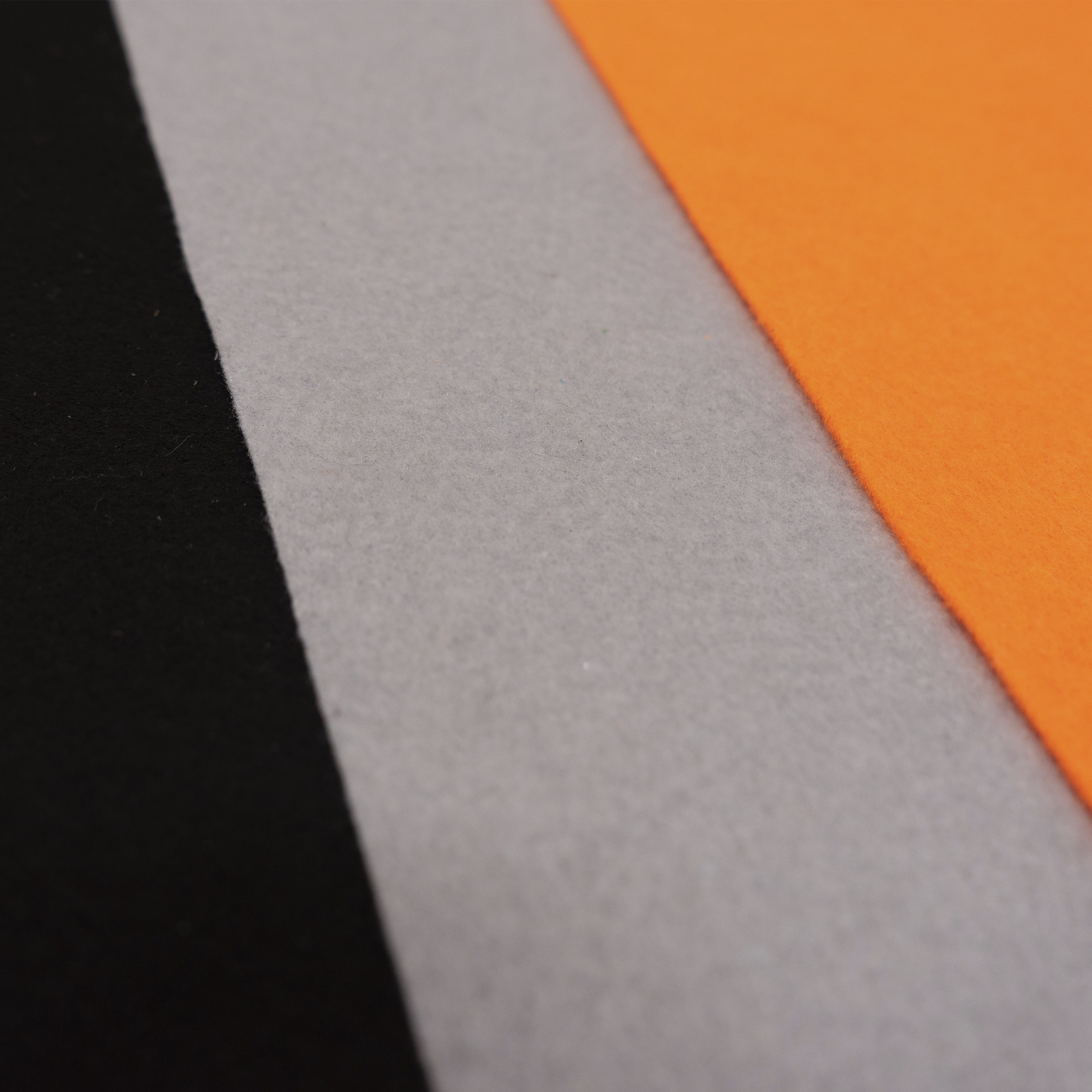 Singer Fabric, 100% POLYESTER, Felt, 3 Piece, Black, Grey, Orange